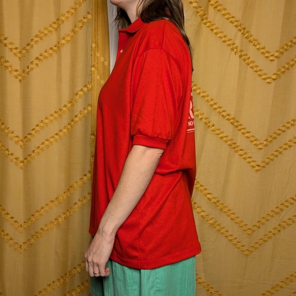 Vintage 80s RETIRED Red Polo Shirt XL - Picture 5 of 7